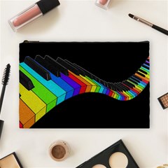 Rainbow Piano  Cosmetic Bag (large)  by Valentinaart