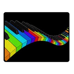 Rainbow Piano  Fleece Blanket (small) by Valentinaart