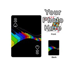 Rainbow Piano  Playing Cards 54 (mini)  by Valentinaart