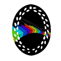 Rainbow Piano  Ornament (oval Filigree)