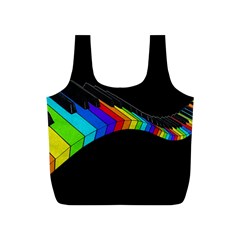 Rainbow Piano  Full Print Recycle Bags (s)  by Valentinaart