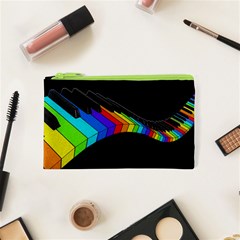 Rainbow Piano  Cosmetic Bag (xs) by Valentinaart