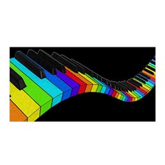 Rainbow Piano  Satin Wrap by Valentinaart