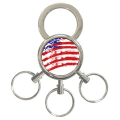 American Flag 3-ring Key Chains by Valentinaart