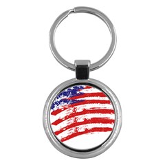 American Flag Key Chains (round)  by Valentinaart