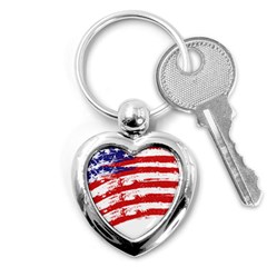 American Flag Key Chains (heart)  by Valentinaart