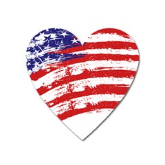 American Flag Heart Magnet by Valentinaart