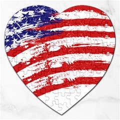 American Flag Jigsaw Puzzle (heart)