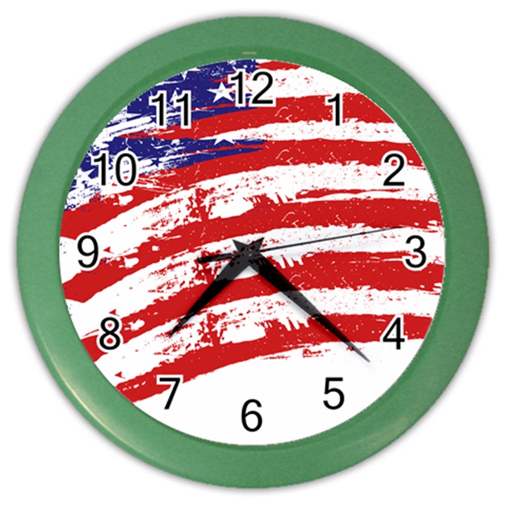 American flag Color Wall Clocks