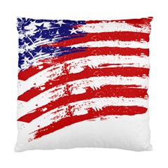 American Flag Standard Cushion Case (one Side) by Valentinaart