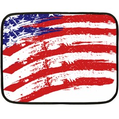 American Flag Fleece Blanket (mini) by Valentinaart