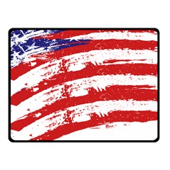 American Flag Fleece Blanket (small) by Valentinaart