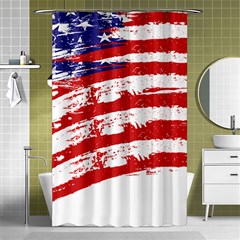 American Flag Shower Curtain 48  X 72  (small)  by Valentinaart