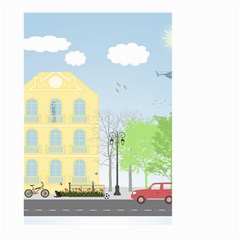 Urban Scene Large Garden Flag (two Sides) by linceazul