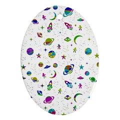 Space Pattern Ornament (oval) by ValentinaDesign