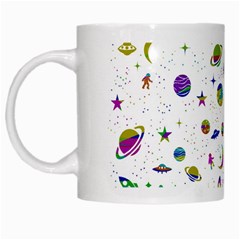 Space Pattern White Mugs by ValentinaDesign