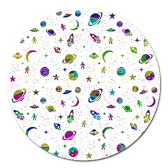 Space Pattern Magnet 5  (round) by ValentinaDesign