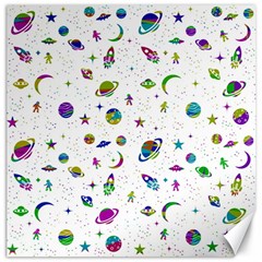 Space Pattern Canvas 12  X 12   by ValentinaDesign