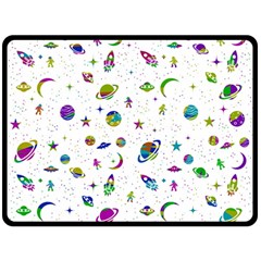 Space Pattern Fleece Blanket (large)  by ValentinaDesign