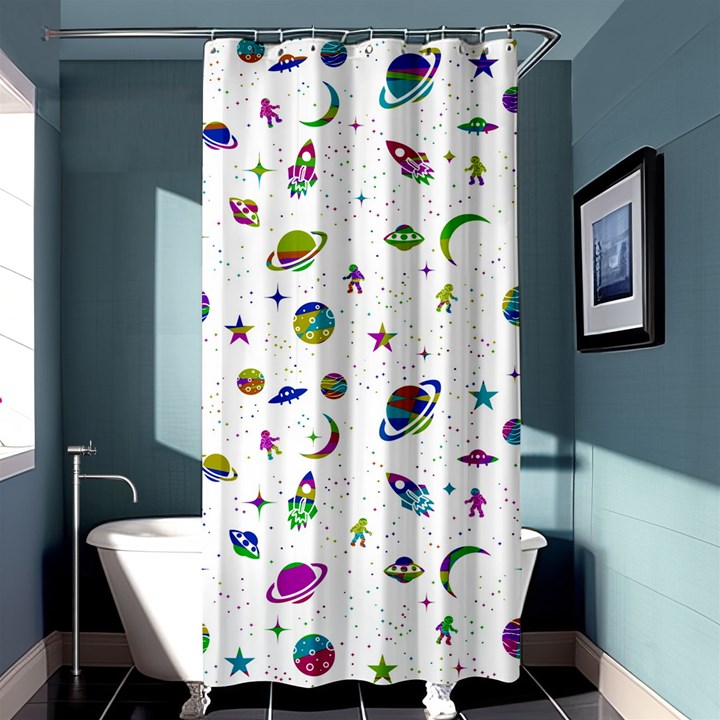 Space pattern Shower Curtain 36  x 72  (Stall) 