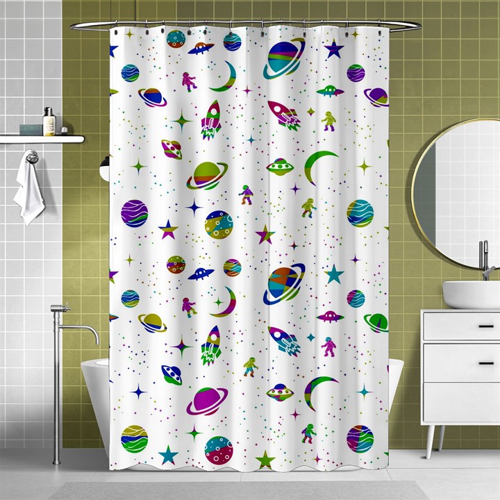 Space pattern Shower Curtain 48  x 72  (Small) 