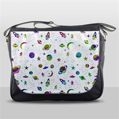 Space Pattern Messenger Bags by ValentinaDesign