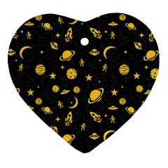 Space Pattern Ornament (heart) by ValentinaDesign