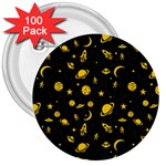 Space pattern 3  Buttons (100 pack)  Front