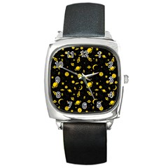 Space Pattern Square Metal Watch by ValentinaDesign