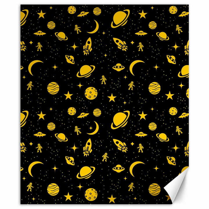 Space pattern Canvas 8  x 10 