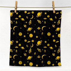 Space Pattern Face Towel by ValentinaDesign