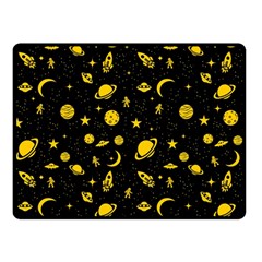 Space Pattern Double Sided Fleece Blanket (small)  by ValentinaDesign