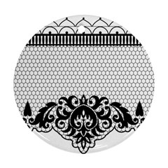 Transparent Lace Decoration Ornament (round) by Nexatart