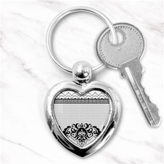 Transparent Lace Decoration Key Chains (heart)  by Nexatart