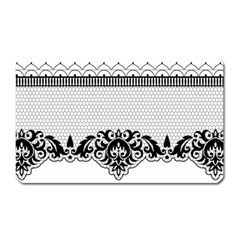 Transparent Lace Decoration Magnet (rectangular) by Nexatart