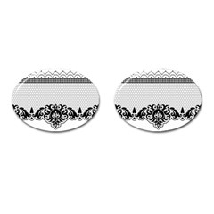 Transparent Lace Decoration Cufflinks (oval) by Nexatart