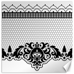 Transparent Lace Decoration Canvas 16  X 16   by Nexatart