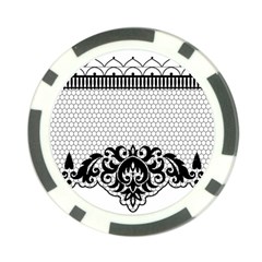 Transparent Lace Decoration Poker Chip Card Guard (10 Pack) by Nexatart