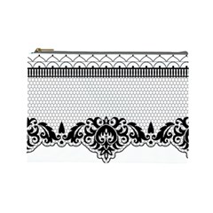 Transparent Lace Decoration Cosmetic Bag (large)  by Nexatart