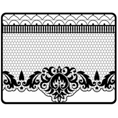 Transparent Lace Decoration Fleece Blanket (medium)  by Nexatart