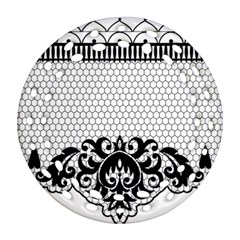 Transparent Lace Decoration Round Filigree Ornament (two Sides) by Nexatart