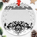 Transparent Lace Decoration Round Filigree Ornament (Two Sides) Back