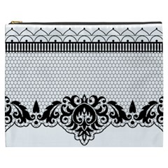 Transparent Lace Decoration Cosmetic Bag (xxxl)  by Nexatart