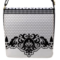 Transparent Lace Decoration Flap Messenger Bag (s) by Nexatart