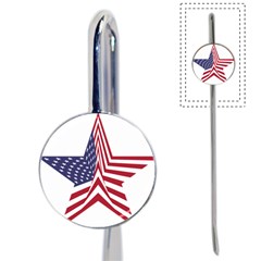 A Star With An American Flag Pattern Book Mark by Nexatart