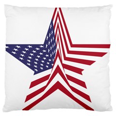 A Star With An American Flag Pattern Large Cushion Case (one Side) by Nexatart