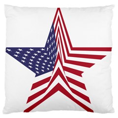 A Star With An American Flag Pattern Standard Flano Cushion Case (two Sides) by Nexatart