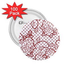 Transparent Decorative Lace With Roses 2 25  Buttons (100 Pack)  by Nexatart