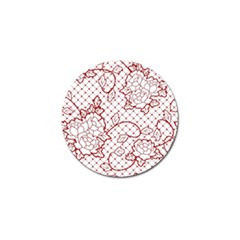 Transparent Decorative Lace With Roses Golf Ball Marker (4 Pack) by Nexatart