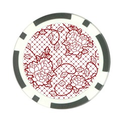 Transparent Decorative Lace With Roses Poker Chip Card Guard by Nexatart